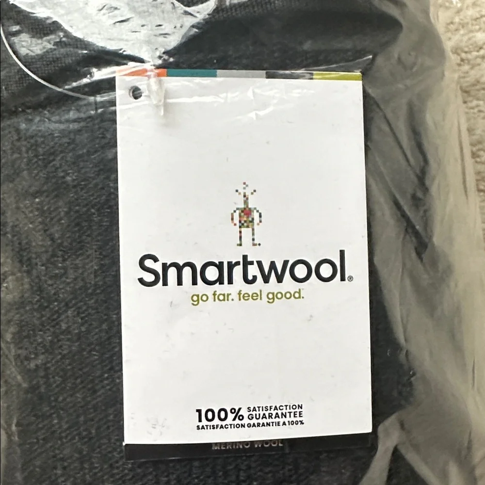 NWT Smartwool Hudson Trail Blanket Throw Merino Wool in Charcoal Gray 68